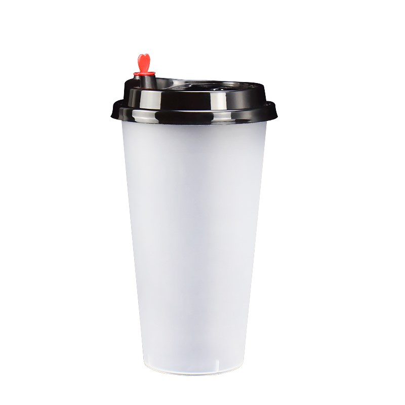 商用奶茶杯子一次性500ml600ml700c磨砂注塑90口径饮品果汁杯定制