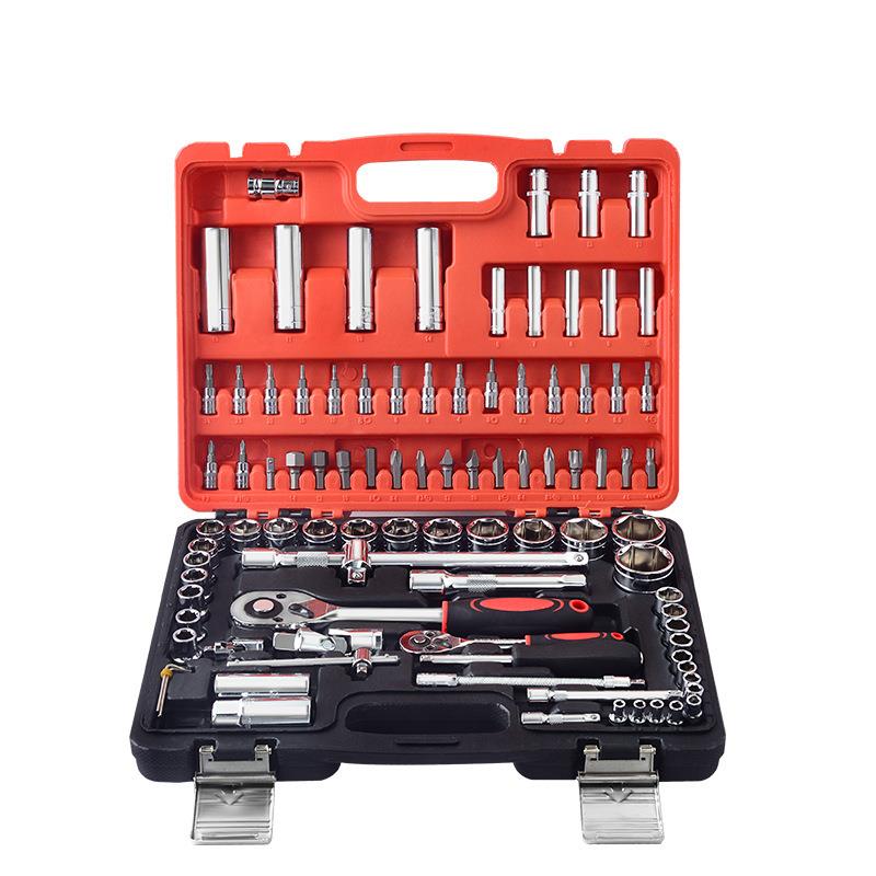 82件机修组合工具套121件套汽修工具套筒组套46件家用维修工具套
