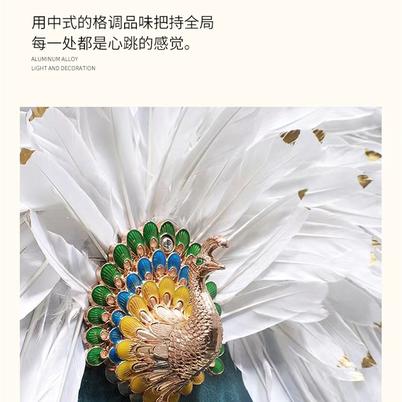 现代立体手工玄关入户实物装饰画3d客厅走廊尽头挂画菩提孔雀高端
