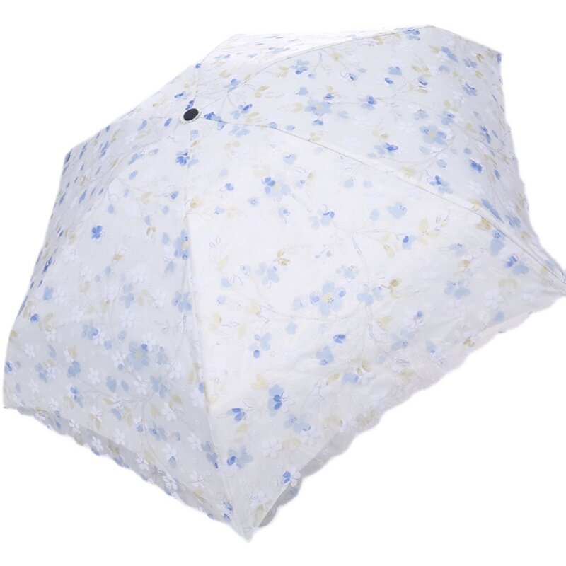 迷你五折伞晴雨两用蕾丝遮阳伞防晒防紫外线胶囊伞太阳伞小巧口袋
