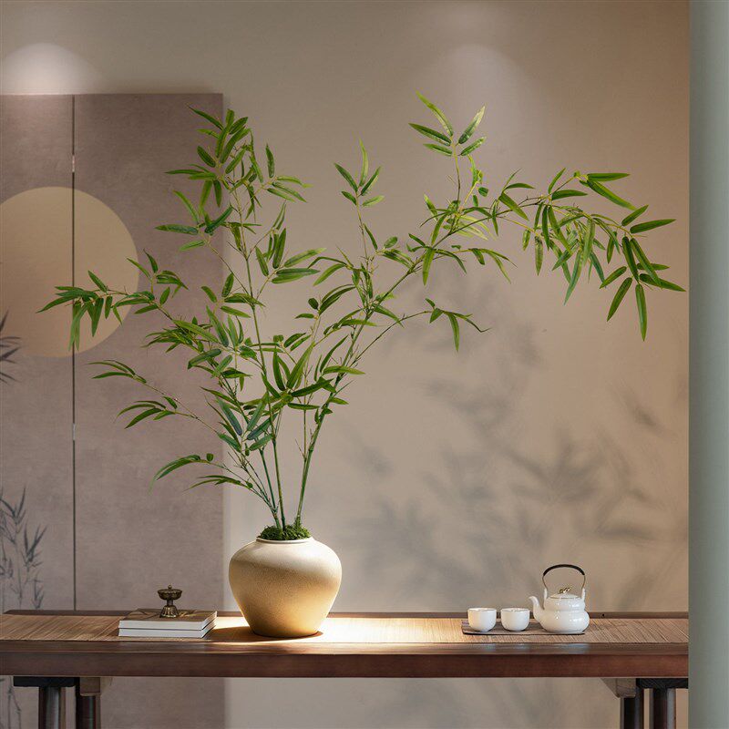 中式仿真竹子盆栽假绿植高级感逼真花卉盆景绿植客厅餐桌装饰摆件