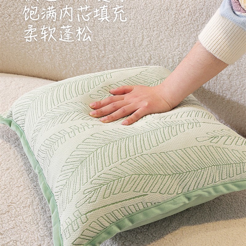 雪尼尔沙发枕,豪华和高端客厅靠垫,床枕套,可拆卸,可清洗,适合所