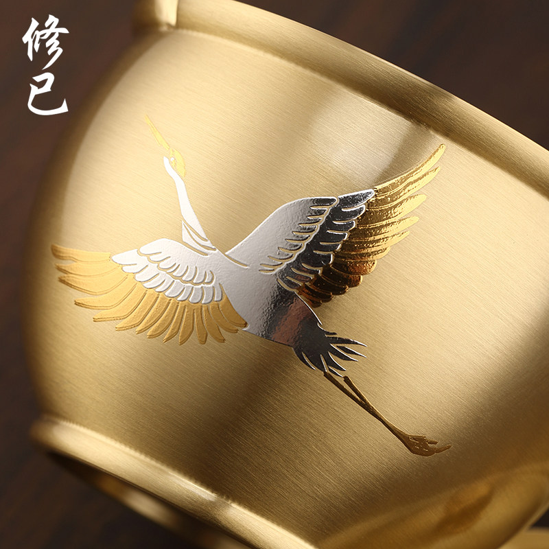 纯铜烟灰缸大号带盖家用客厅防飞灰办公室大气香炉宝盆创意个性