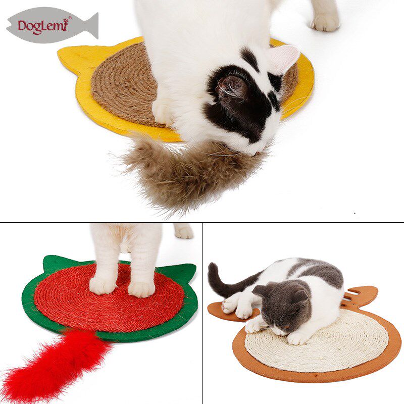 doglemi剑麻猫抓板耐磨耐挠不掉屑磨爪器防滑猫抓垫玩具猫咪用品