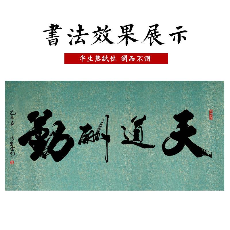 志道堂仿古宣纸四尺整张 明清鎏金粉蜡书法专用纸 半生半熟彩笺宣