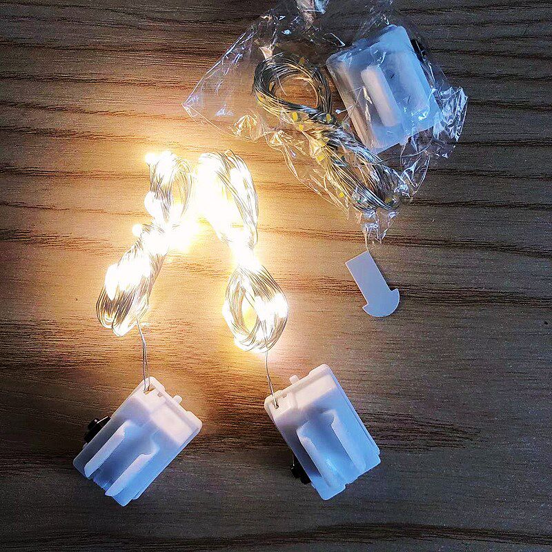 2米卡扣款灯线diy手工led灯带波波球蝴蝶闪光气球网红花束装饰灯