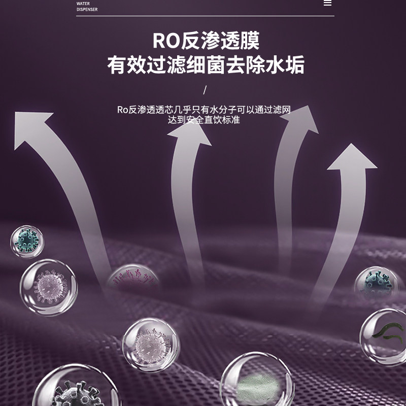 羽燕RO过滤茶吧净水器一体机反渗透饮水机除水垢直饮加热净饮机