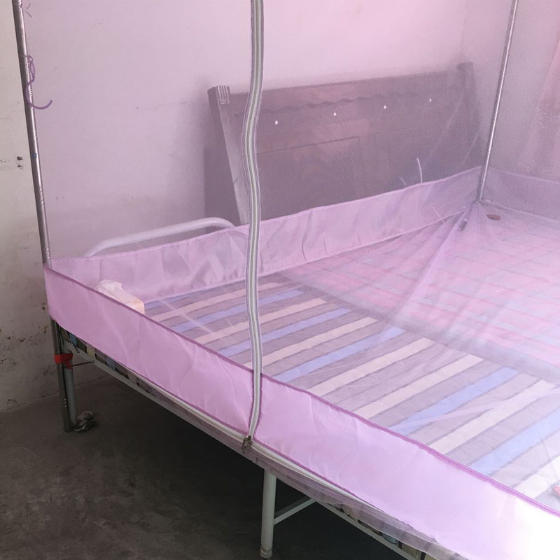 可订做宫廷方顶蚊帐 大号防蚊布蚊帐 双门有底蚊帐 不锈钢坐床蚊
