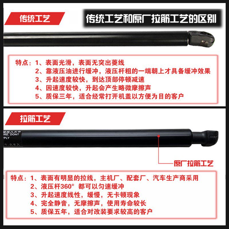 福建奔驰威霆改装引擎盖液压杆 唯雅诺/vito前发动机舱气弹簧配件
