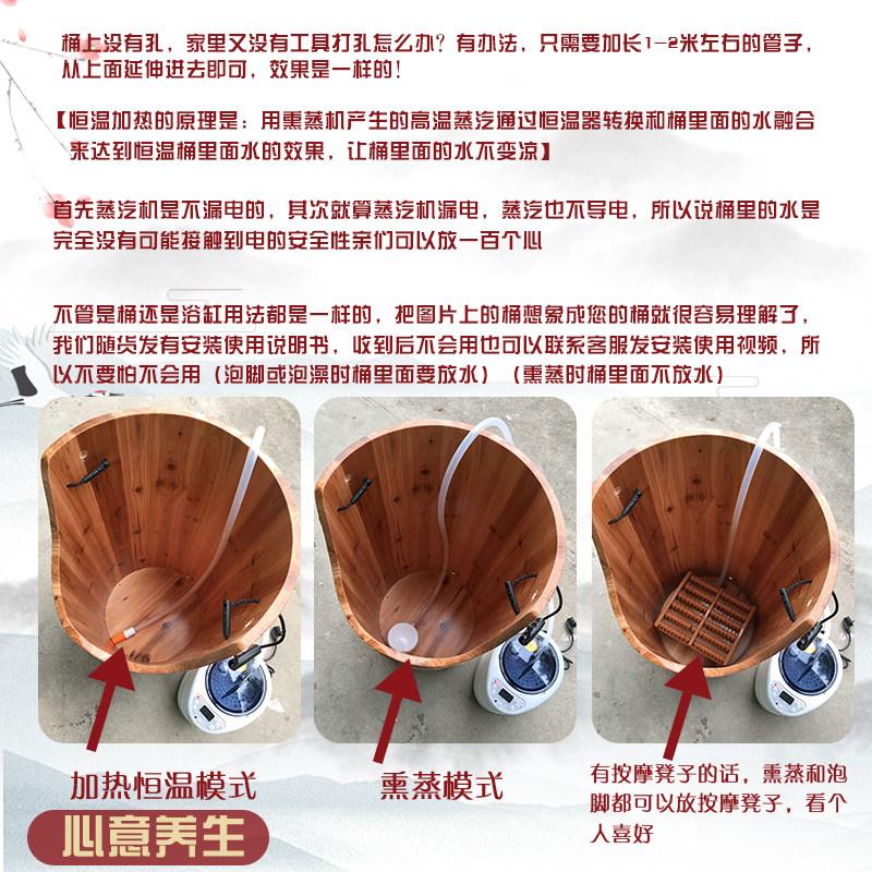 心意 今全新4升超大容量 熏蒸机家用蒸汽机桑拿箱汗蒸药材熏蒸仪