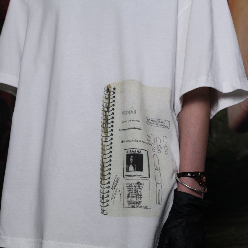 王友兵工作室重量级260g!摇滚乐队Hiphop大码宽松短袖t恤夫妇穿