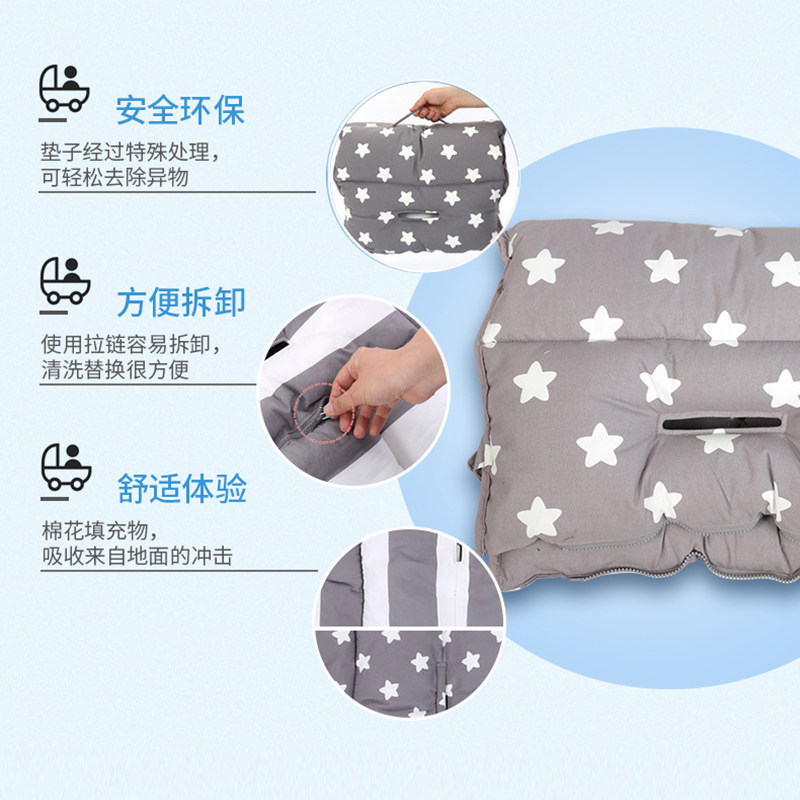 儿童棉垫婴儿车双胞胎推车多功能轻便折叠可坐可躺儿童手推车专用