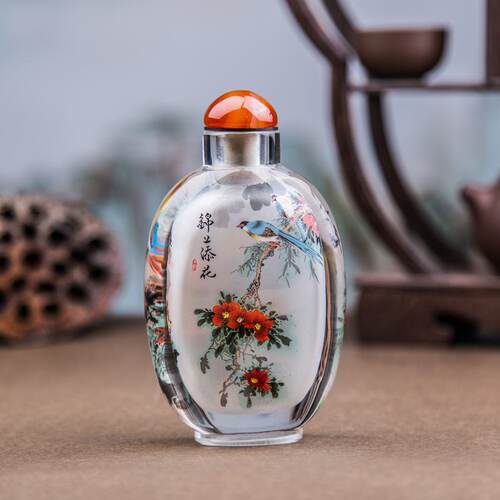 衡水内画鼻烟壶纯手工绘画摆件送礼出国送老外领导商务生日礼物