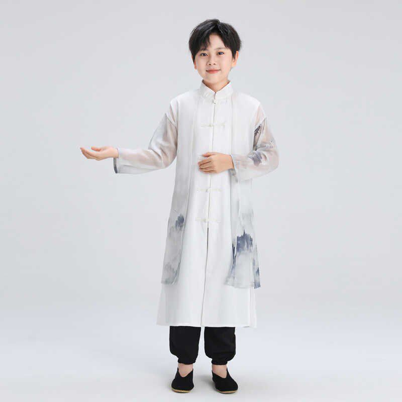 男童汉服新款春秋季古风改良男孩唐装儿童幼儿园表演服太极武术服