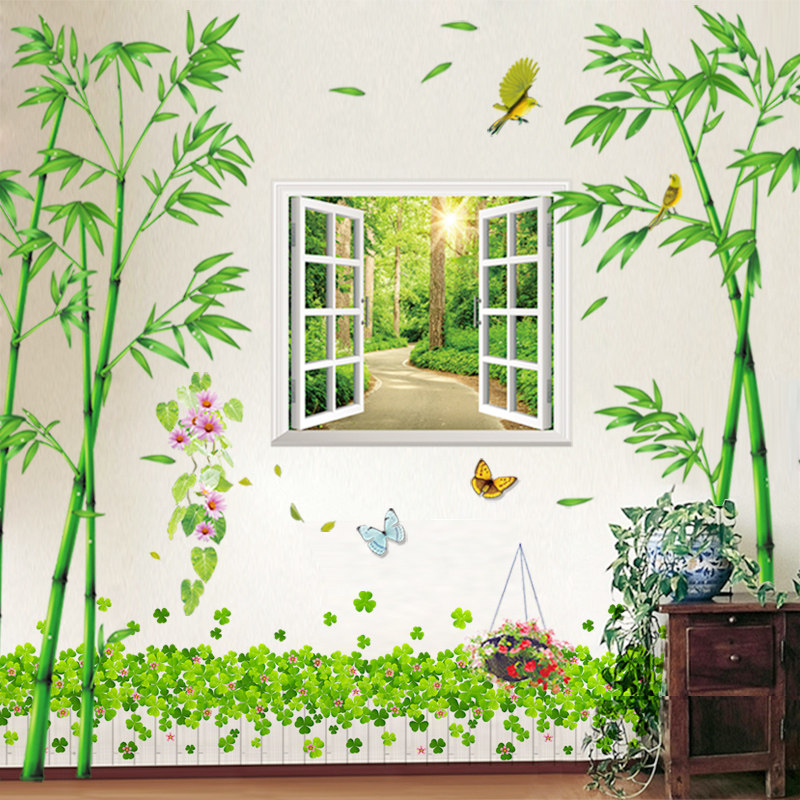 墙壁纸自粘墙面贴画电视背景装饰画客厅卧室床头墙贴纸创意3d立体