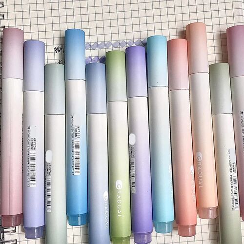 荧光笔荧光标记笔学生用大容量记号笔彩色划重点彩色笔做笔记手帐