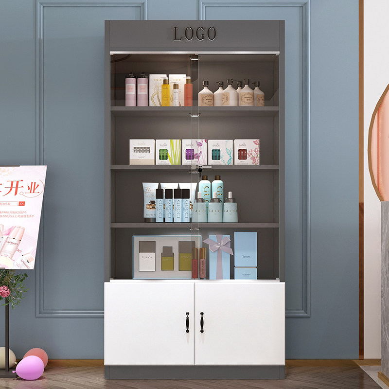 展示柜带锁玻璃门礼品样品展示架化妆品展柜产品陈列柜美容院柜子