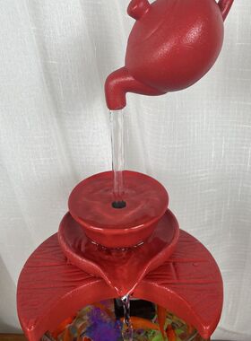 悬壶流水摆件玻璃养金鱼缸天壶喷泉加湿器客厅办公室装饰品水循环