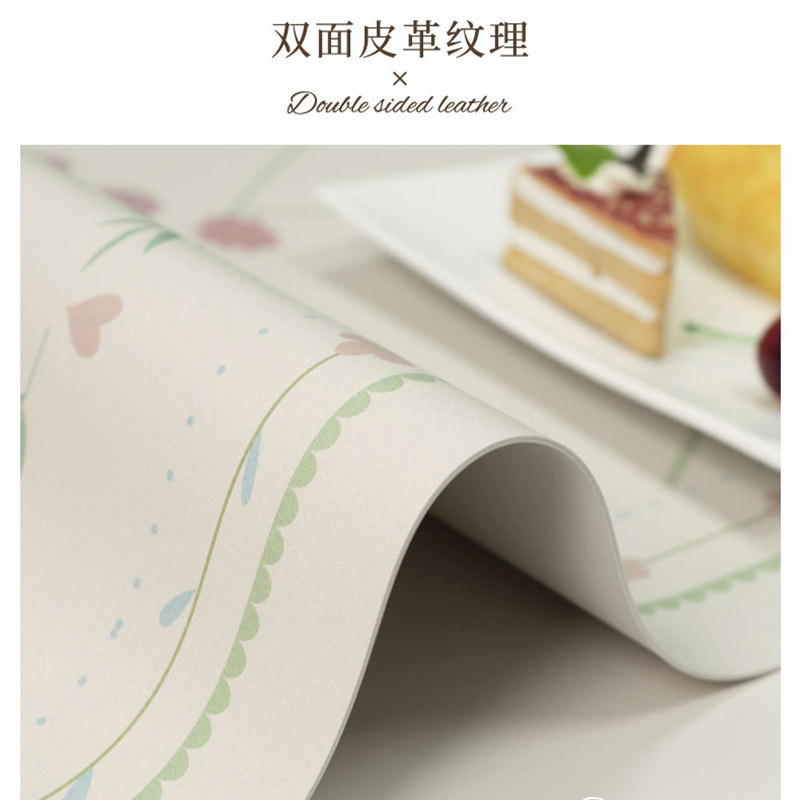 美式皮革餐桌垫防水防油桌垫防烫免洗桌布餐桌台布田园风茶几垫子