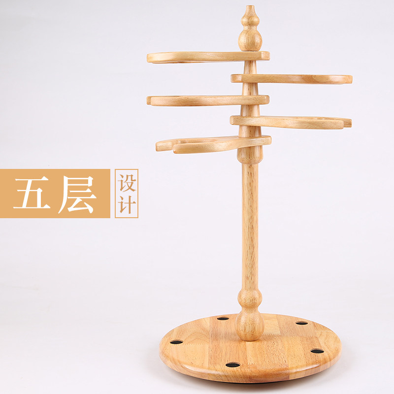 葫芦丝支架 挂架 可挂5把葫芦丝 可倒放设计 橡木材质 底盘稳扎实