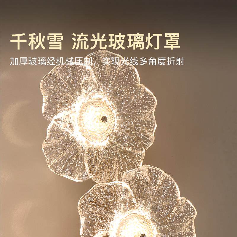 2025新款法式花朵壁灯客厅卧室床头灯墙壁灯走廊过道轻奢高级感