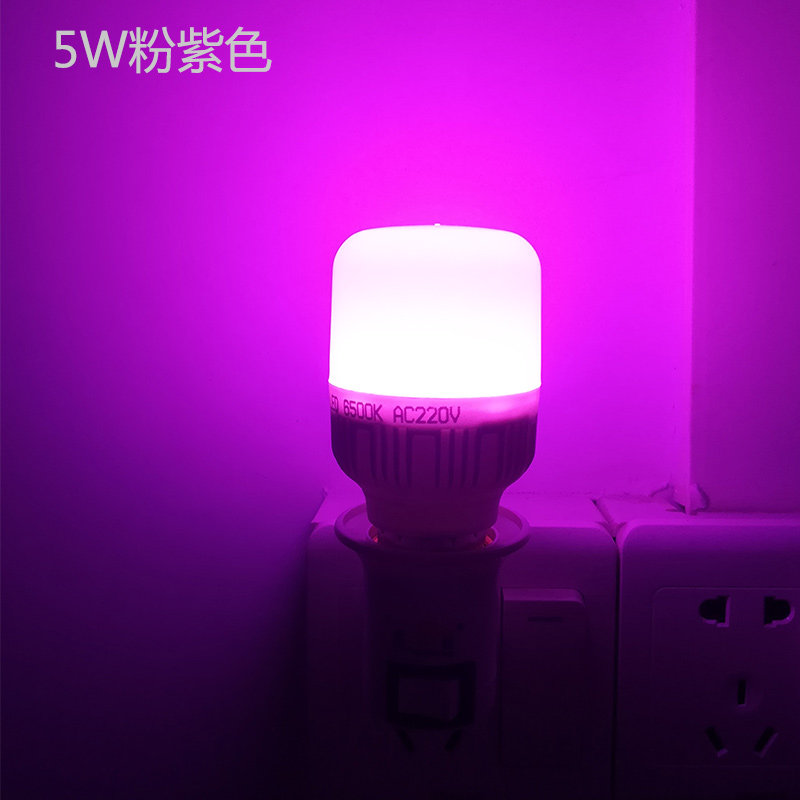 LED插电变色小夜灯 多色选择浪漫气氛灯 家用粉紫补光灯