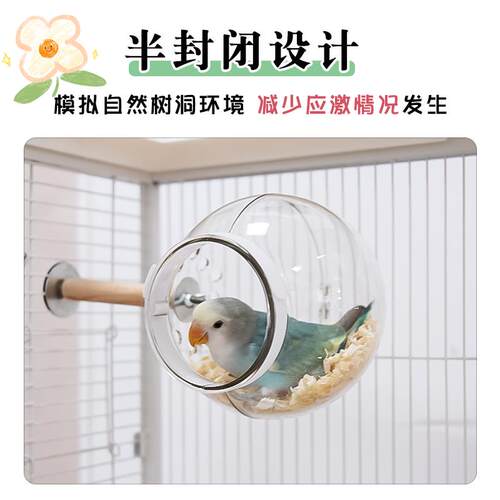 【宠大条】鹦鹉透明鸟窝透气睡觉窝虎皮牡丹清凉吊床四季通用鸟巢
