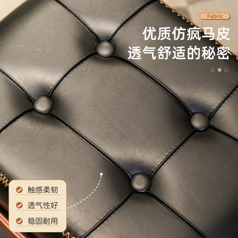设计师小皮凳子网红换鞋凳门口家用客厅茶几墩子高级感沙发脚踏