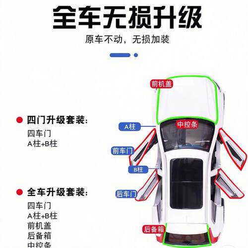 适用零跑C16专用全车隔音密封条车门A柱B柱C柱改装条车用密封胶条