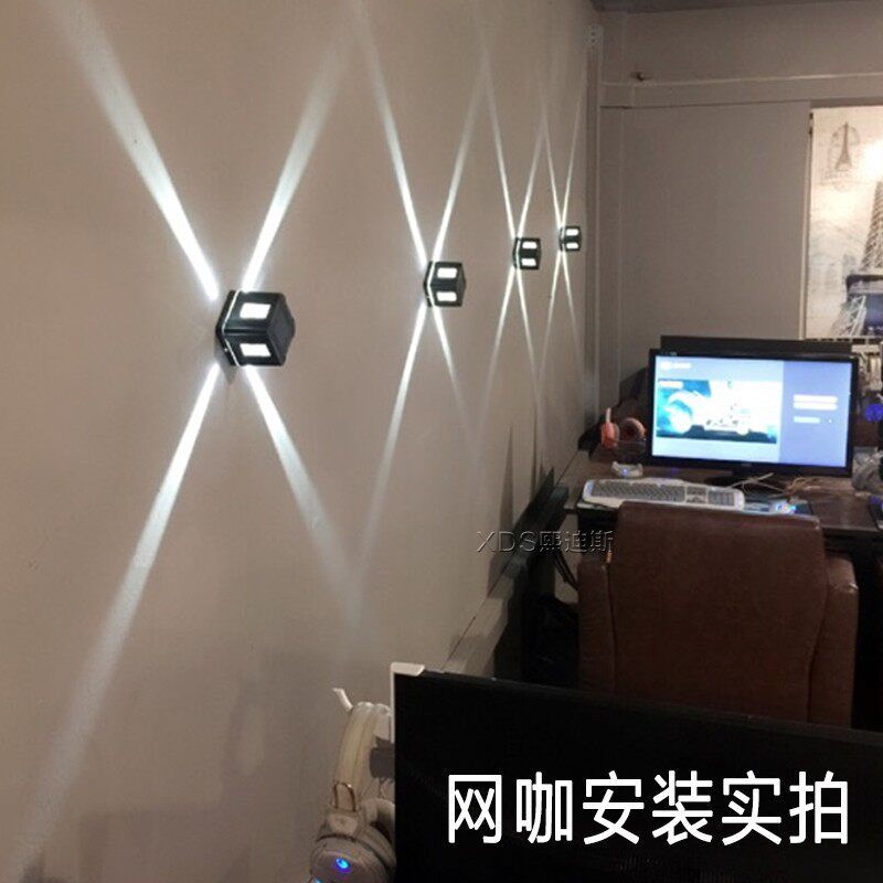 壁灯彩色变色灯庭院酒吧KTV装饰灯彩光景观灯过道走廊十字灯
