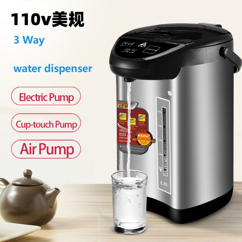 110v不锈钢304内胆保温电热水壶瓶 家用5L煮水煲烧热开水壶电水壶