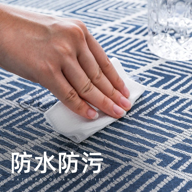 桌布布艺日式简约防水防油免洗餐桌布茶几布台布学生书桌长方形垫