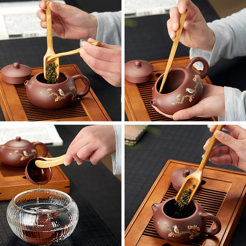 美斯尼陶瓷茶道六君子套装茶夹茶勺茶铲创意6件套功夫茶具配件