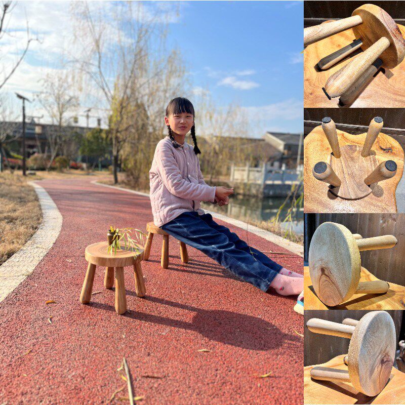 香樟木新款大圆凳原木实木板凳边几凳成人儿童客厅矮凳家用换鞋凳