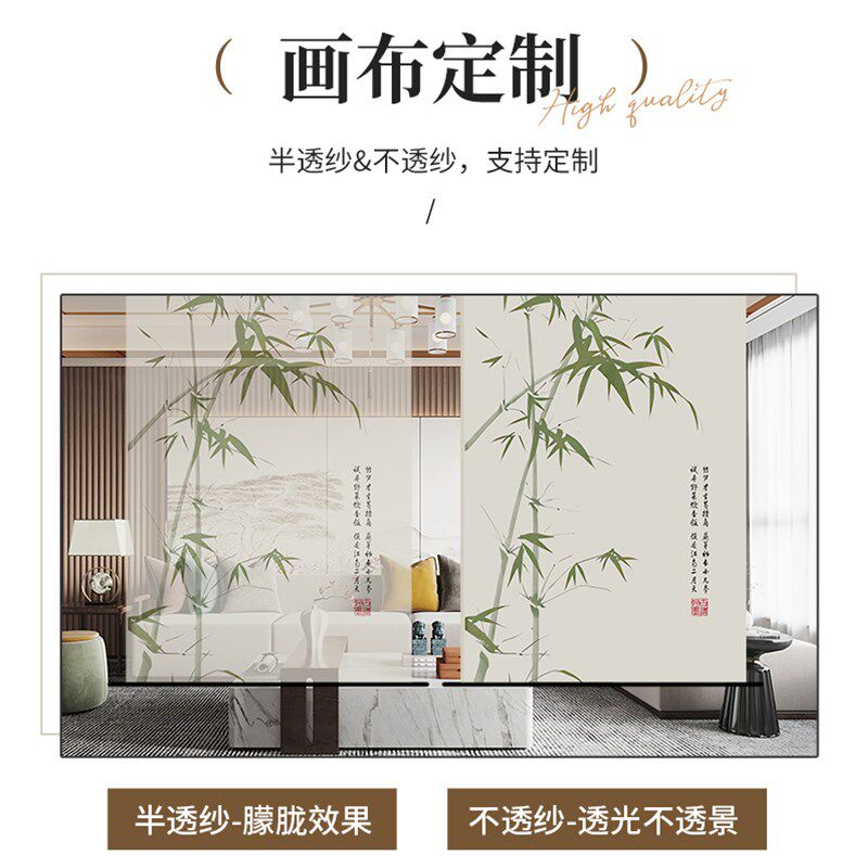 中式高端实木折叠屏风隔断可移动客厅办公会议室酒店书店饭店遮挡