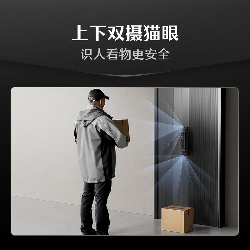 德施曼智能门锁指纹锁大屏猫眼智能锁密码锁Q5MPro下摄版