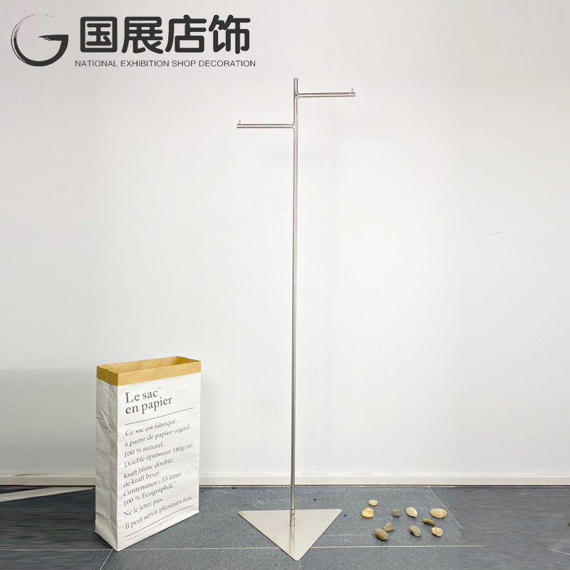 服装店展示架不锈钢实心落地式女装店正挂衣架橱窗位陈列轻奢简约