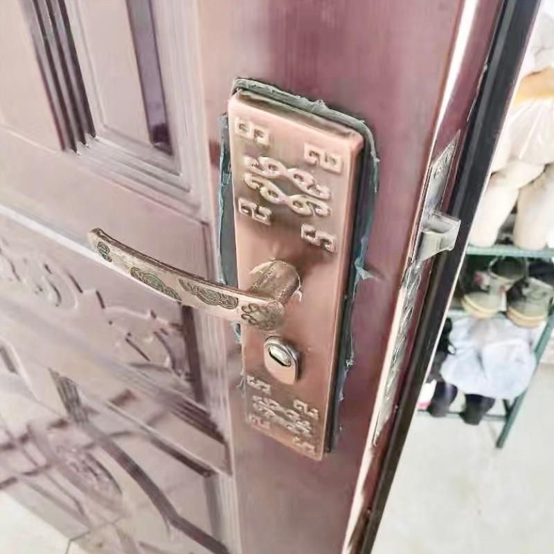 对开门子母门把手大门锁工程双开门红古铜拉手防盗门把手室外.