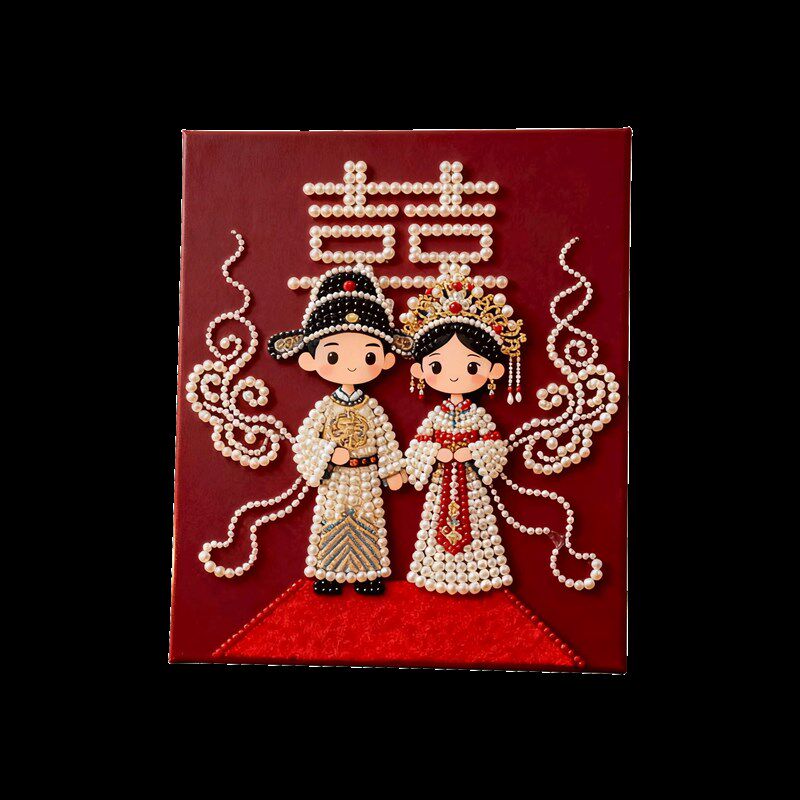 手工diy珍珠画自带材料包向日葵自粘贴画钻石画送结婚礼物装饰画