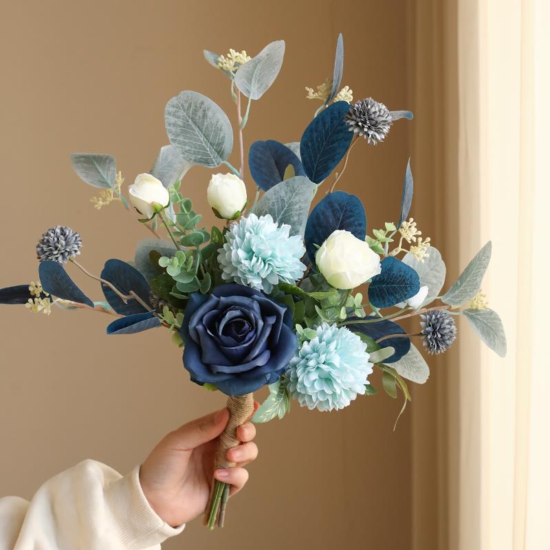 轻奢仿真花假花客厅玫瑰花向日葵花束花艺摆件干花餐桌花装饰摆设
