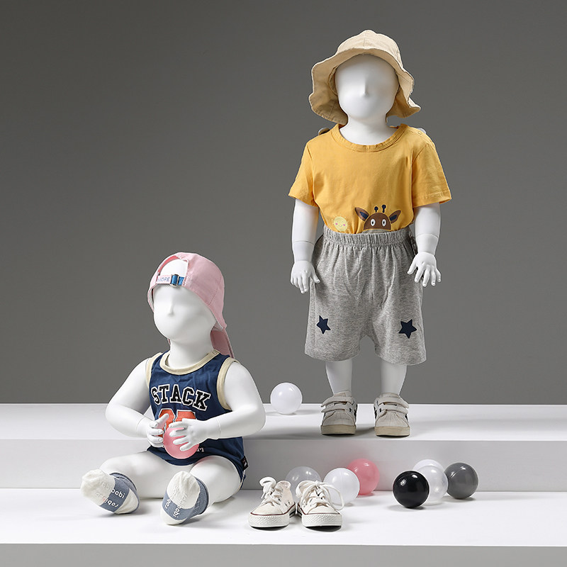 儿童模特道具男女全身童装店模特展示架假人偶人台婴幼儿服装模型