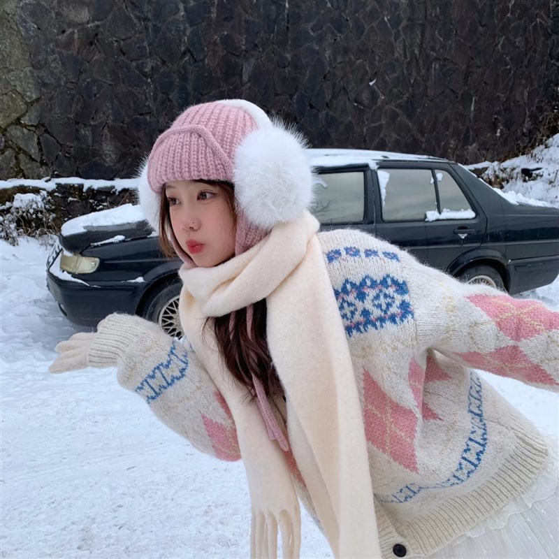 26度晚风 可爱毛绒耳罩 冬季旅游保暖防冻耳捂子韩版百搭耳套耳暖