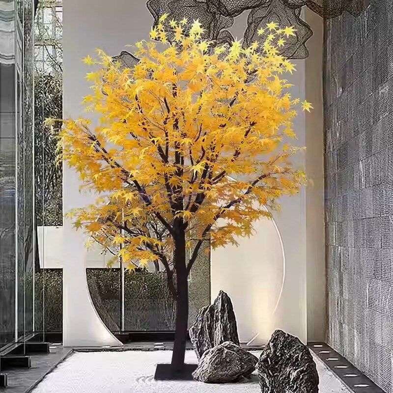 仿真红枫树假树造景室内外装饰大型绿植仿生庭院落地植物橱窗摆放