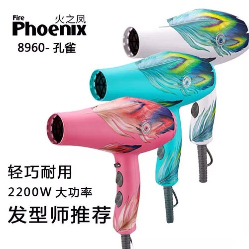 火之凤吹风机发型师专用超轻静音发廊大功率美发吹风机8960正品