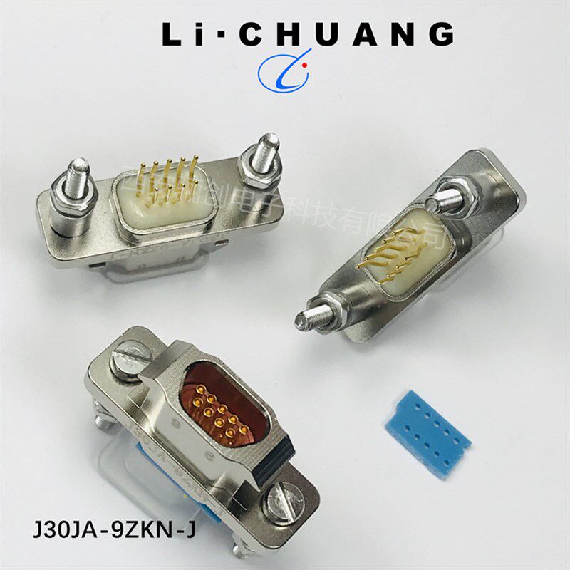 矩形连接器 J30JA-9ZKN-J J30JA-9ZKN 直插焊板子9芯插座 接插件
