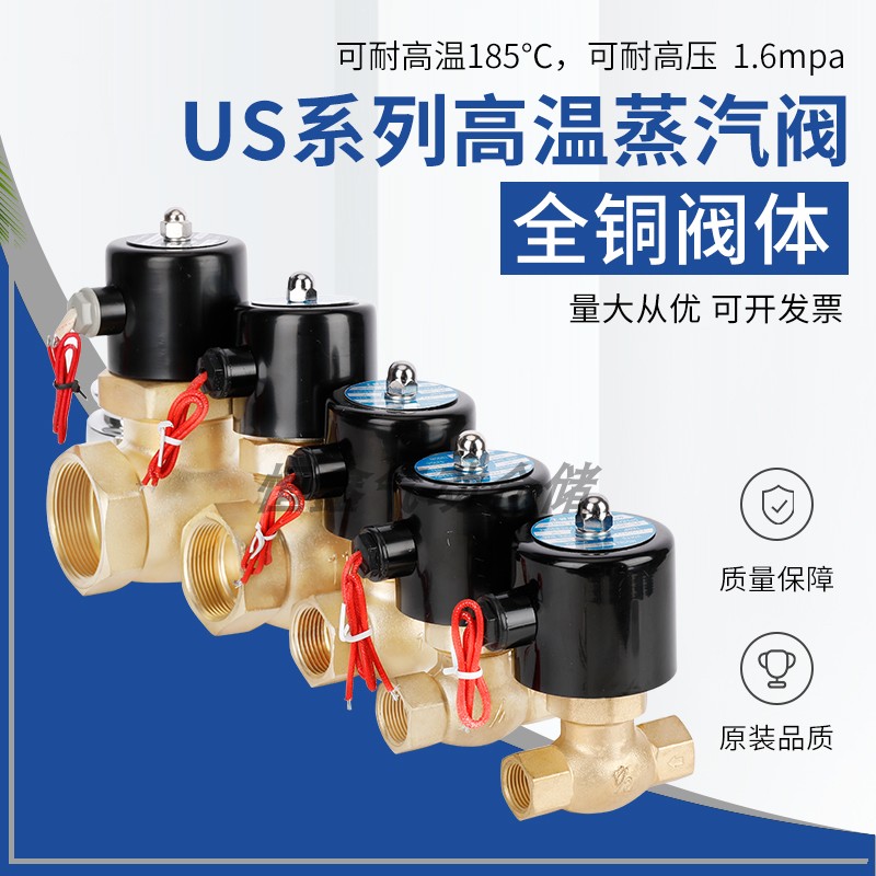 全铜耐高温蒸汽电磁阀2L/US-15 20 25 32  40 50 4 6分1寸半220v