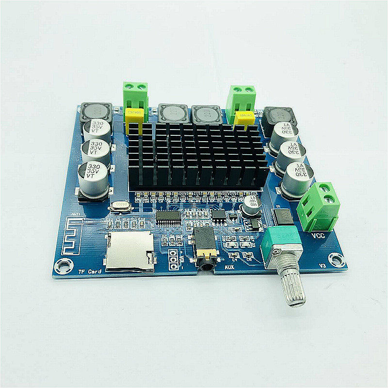 XH-A105 数字蓝牙功放板超远距离支持AUX板载电位器TDA7498双100W