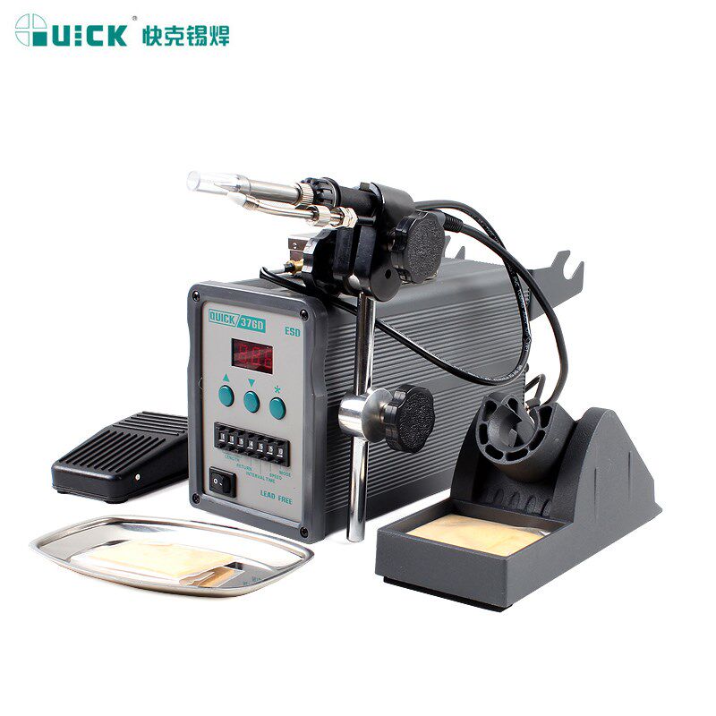 QUICK快克出锡焊台376D/376DI全自动数显焊锡机出锡电烙铁90W
