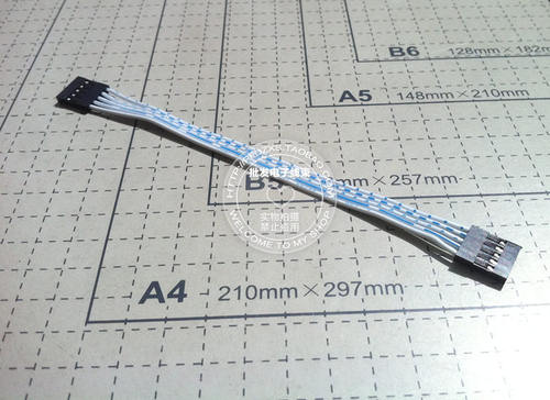 蓝白杜邦排线 5P-5P 双头线2.54间距 线长60CM/厘米 线束加工订做