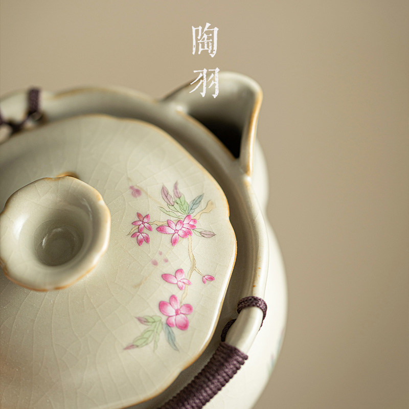 手工陶瓷盖碗茶具防烫手抓壶高端中式茶壶德化县产仿生工艺盖碗